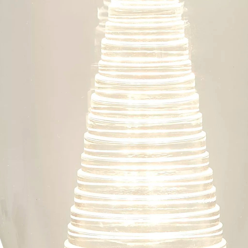 Cyclone Table Lamp - Chrome w Clear & Smoked Glass Finish