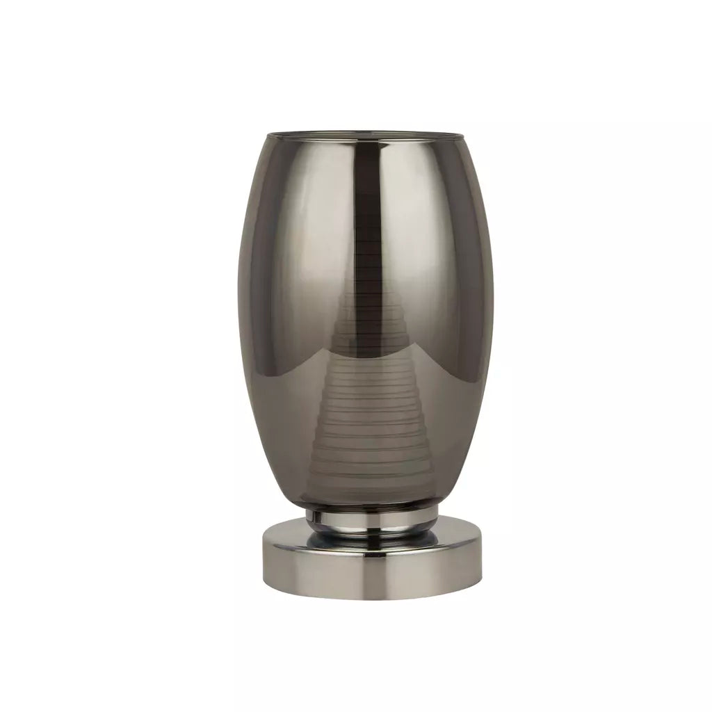 Cyclone Table Lamp - Chrome w Clear & Smoked Glass Finish