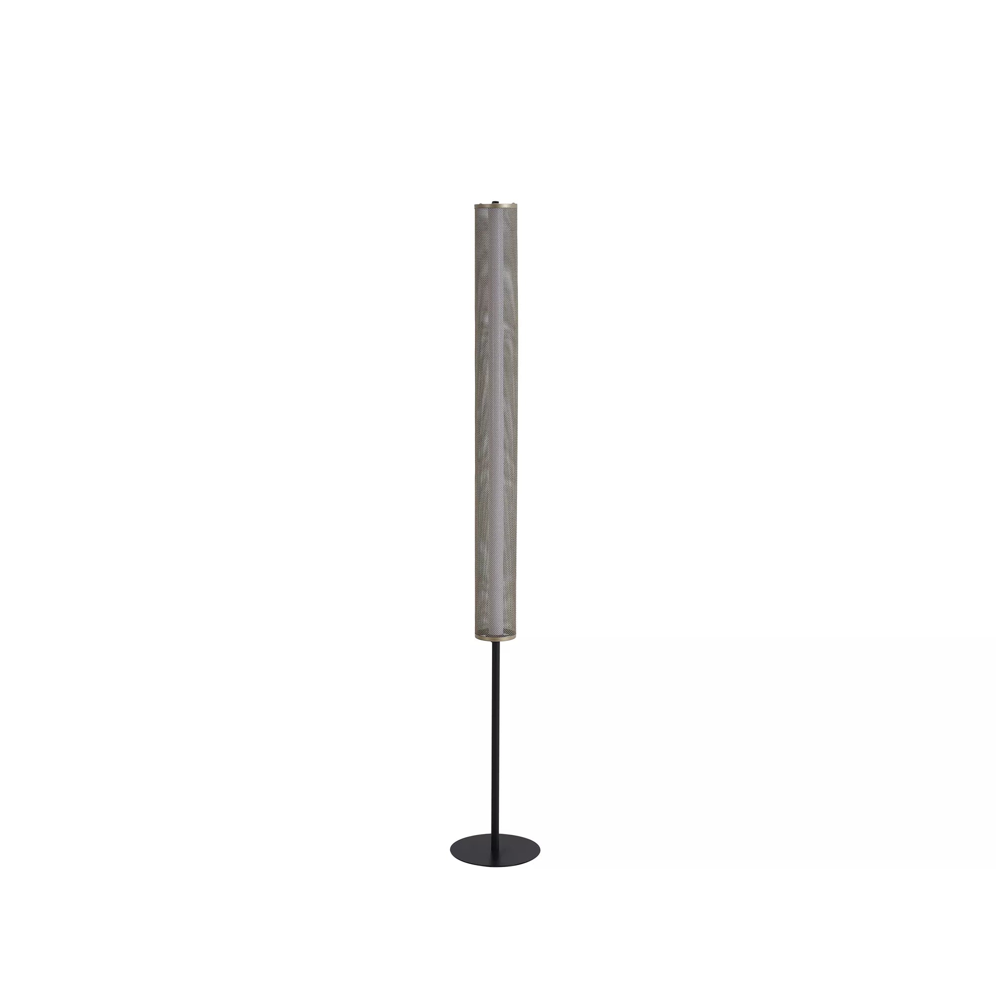Thread LED Floor Lamp- Gold Mesh and Matt Black Metal