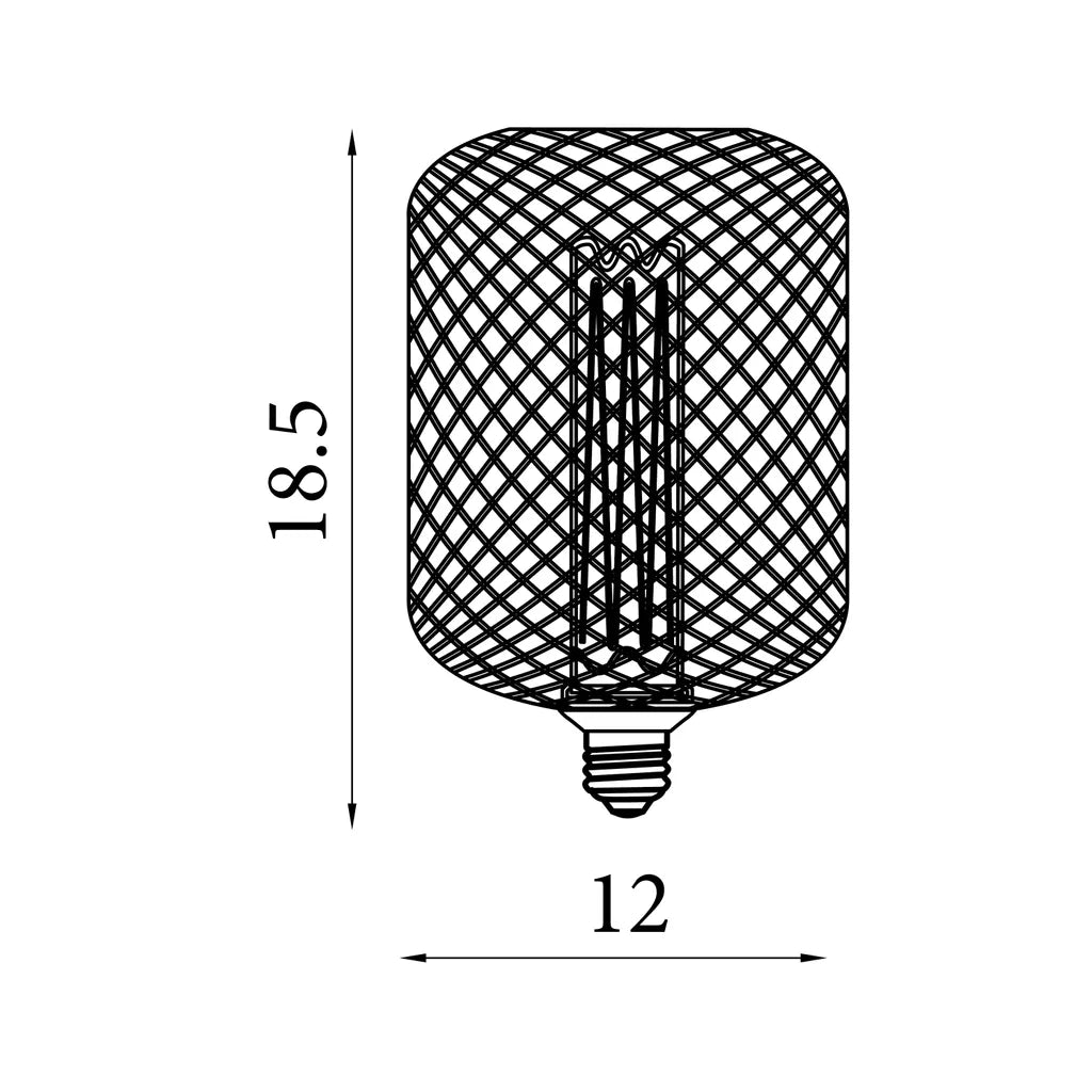 E27 LED Drum Mesh Lamp- Black/ Gold Finishes