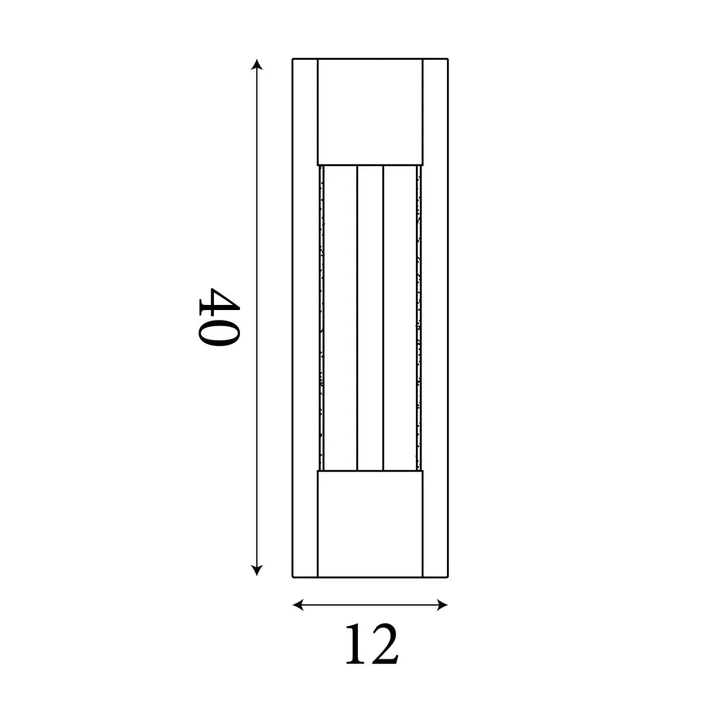 Sacramento OD LED Wall Light - Stainless Steel Painted Gold