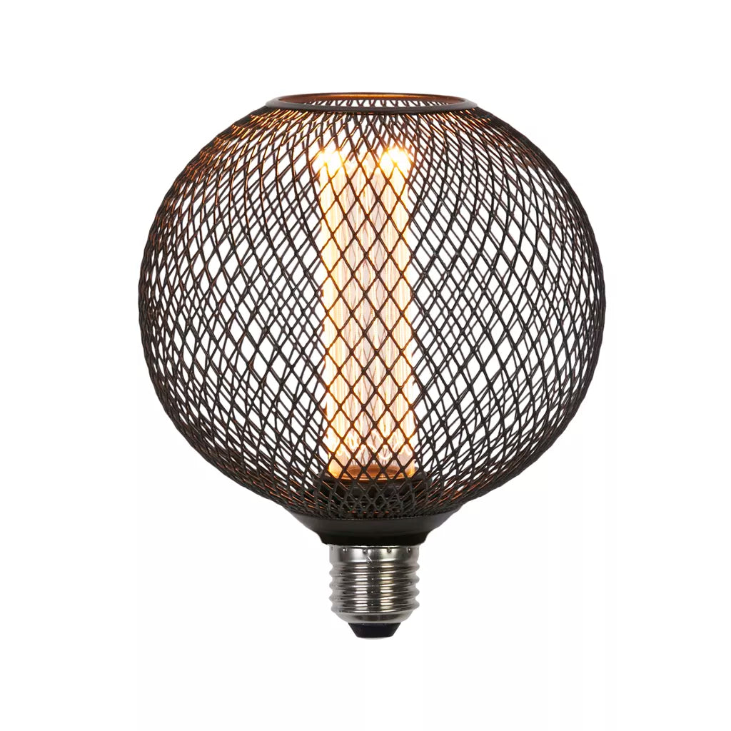 E27 Globe Mesh Lamp- Gold/ Black Finishes