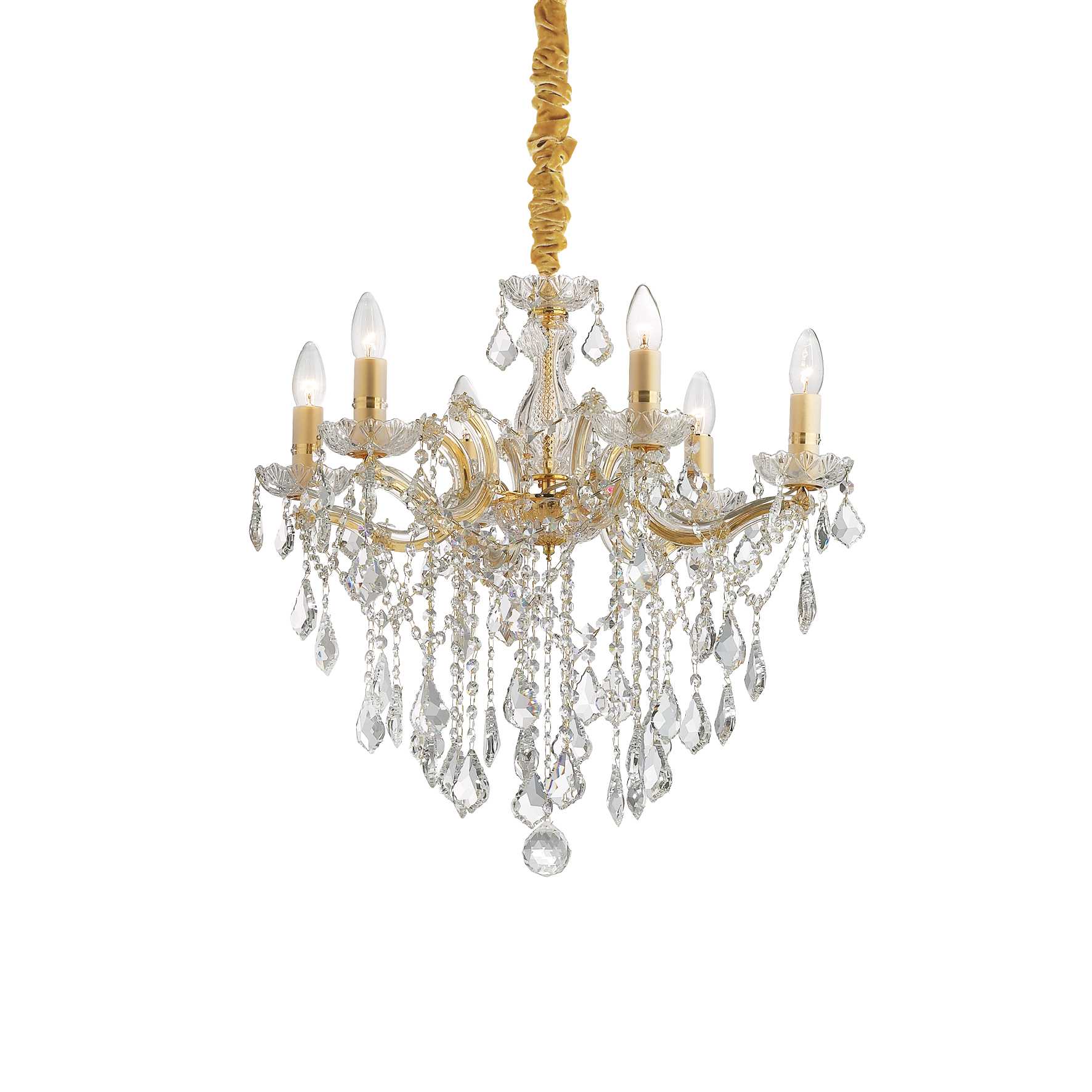 Florian Chandelier 6/12/18Lt - Chrome/Gold Finish - Cusack Lighting