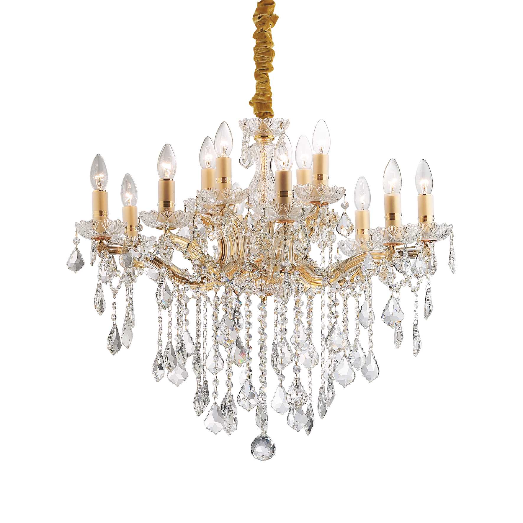 Florian Chandelier 6/12/18Lt - Chrome/Gold Finish - Cusack Lighting