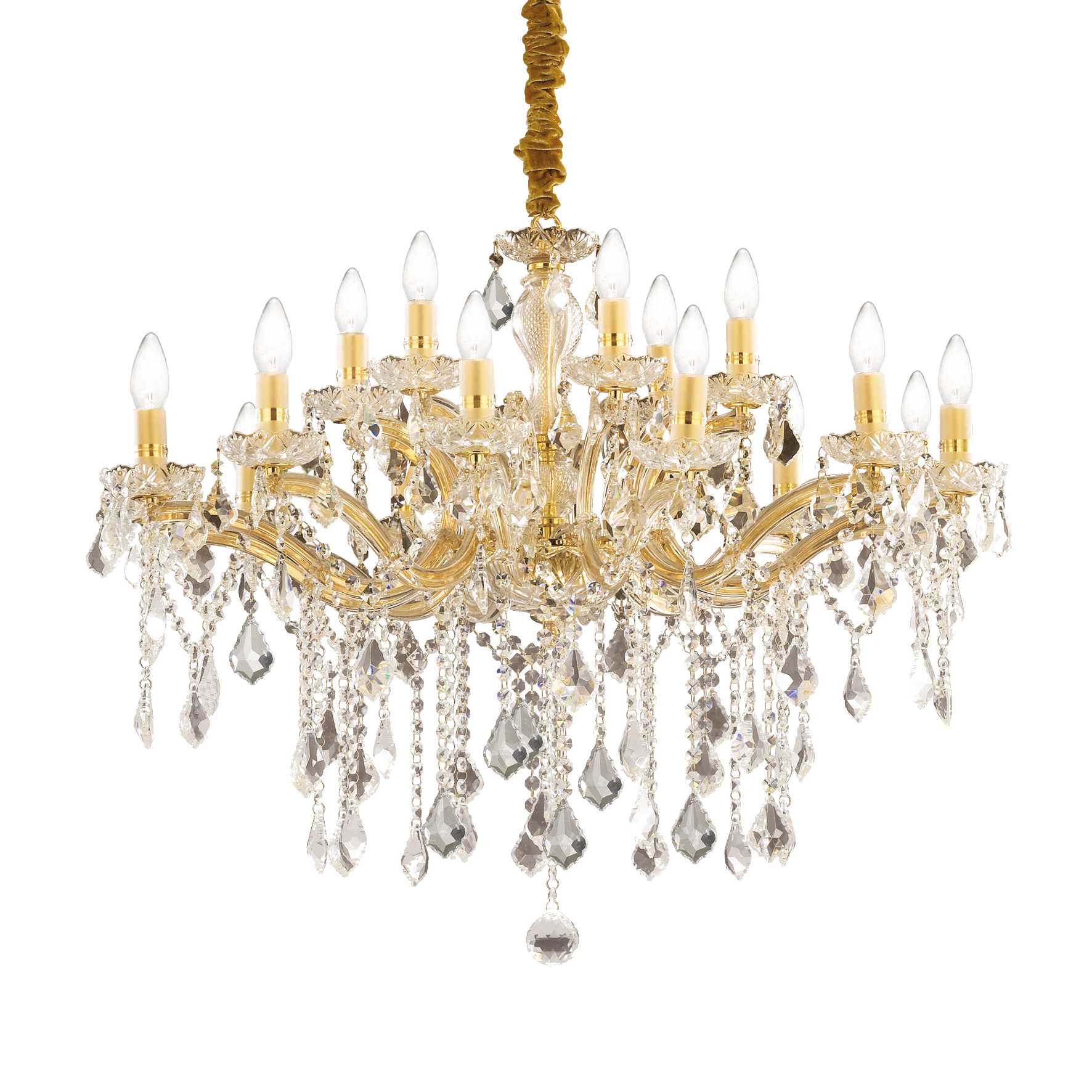 Florian Chandelier 6/12/18Lt - Chrome/Gold Finish - Cusack Lighting