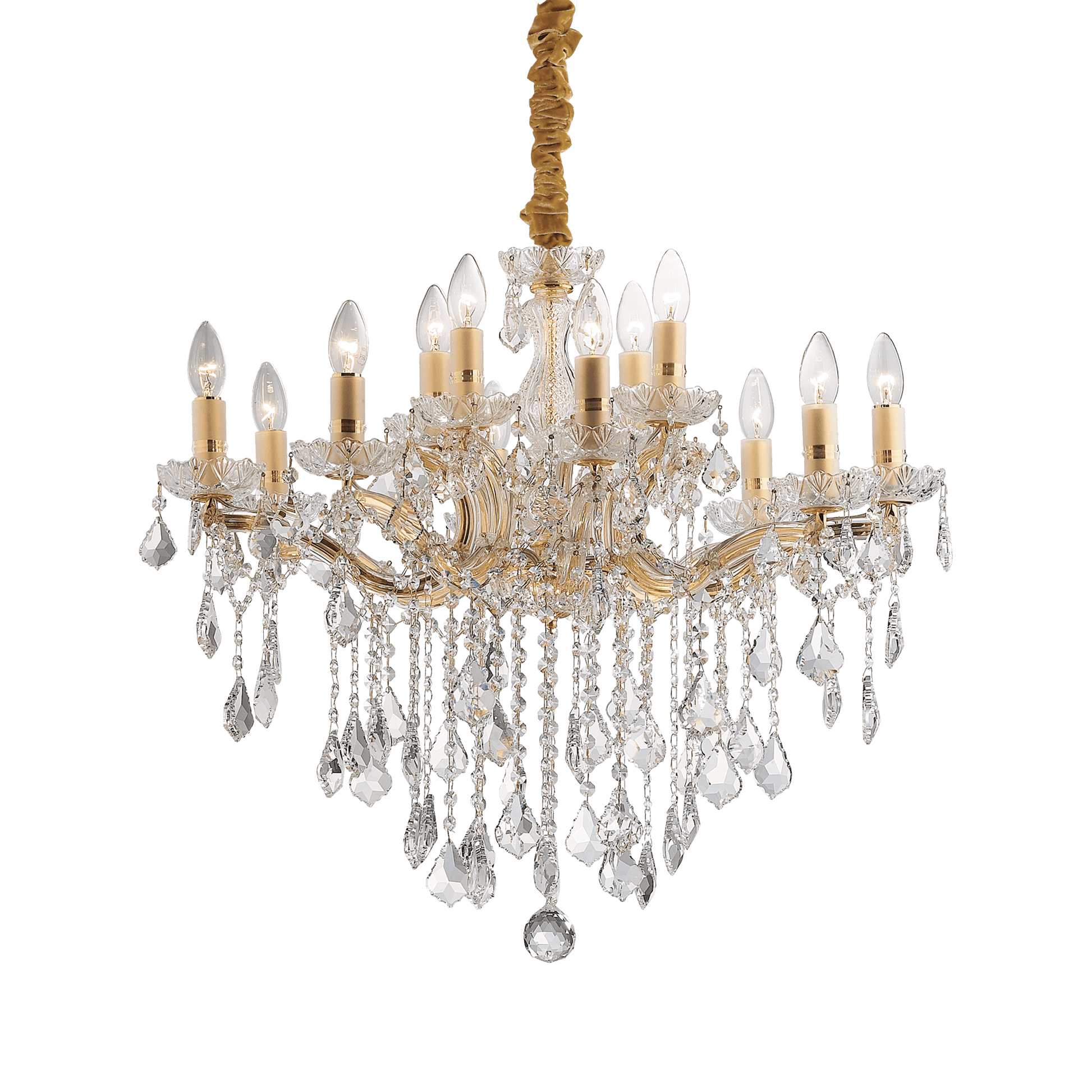 Florian Chandelier 6/12/18Lt - Chrome/Gold Finish - Cusack Lighting