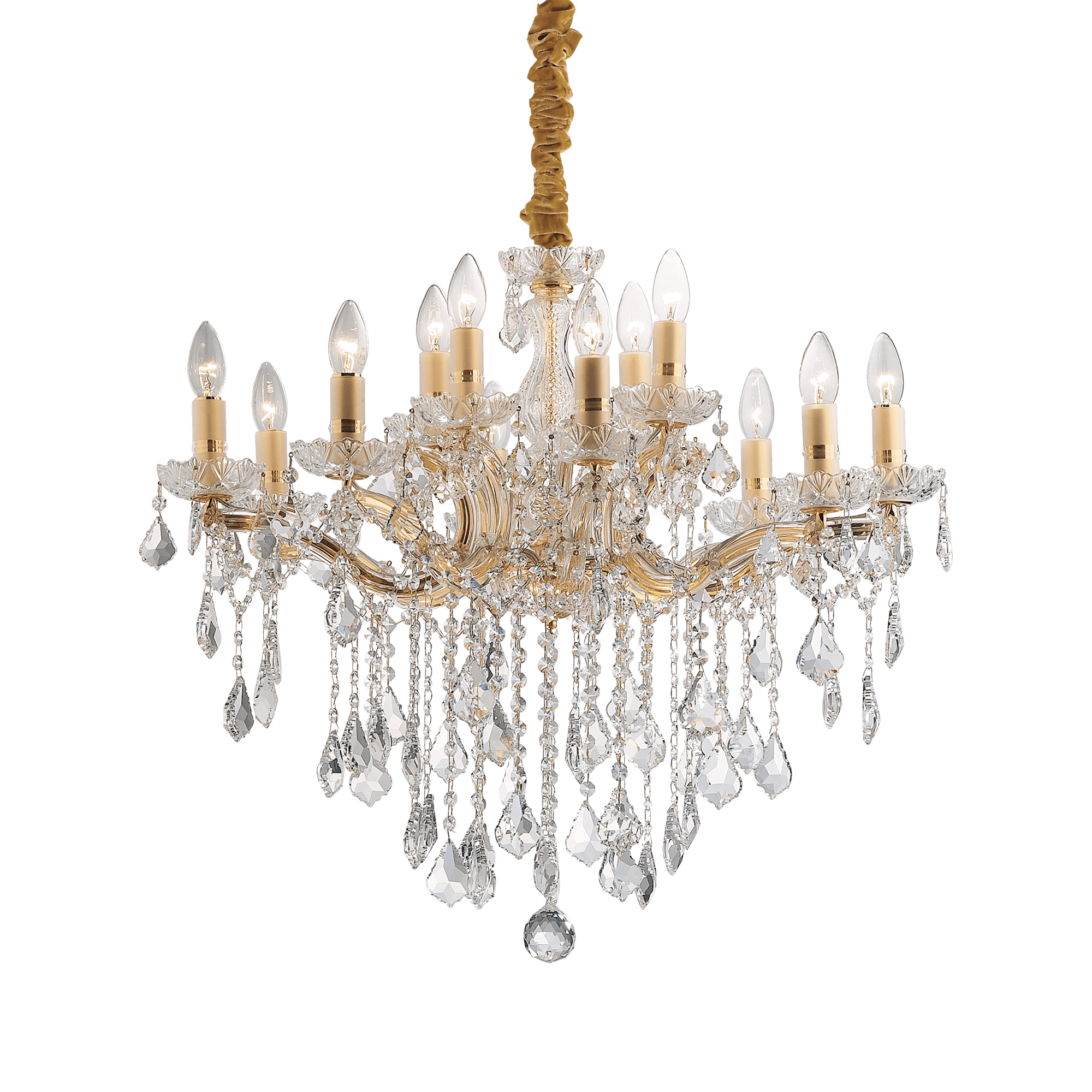 Florian Chandelier 6/12/18Lt - Chrome/Gold Finish - Cusack Lighting