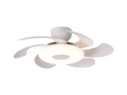 Flowers LED Fan Light W/ Remote Control - Black/White