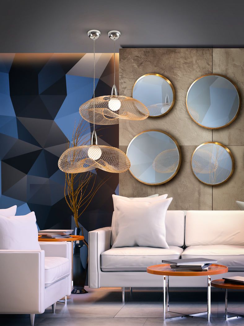Forma Gold/Black, Chrome/Gold-Finish Pendant