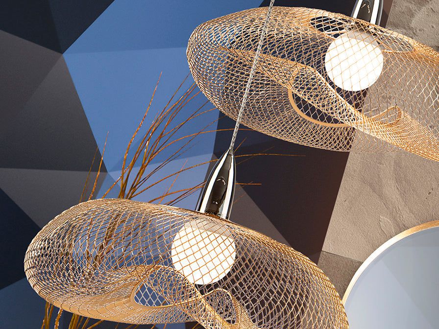 Forma Gold/Black, Chrome/Gold-Finish Pendant