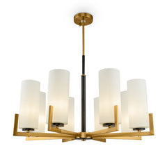 Maytoni Fortano 8Lt Centre Ceiling Light - Brass & White Finish, IP20