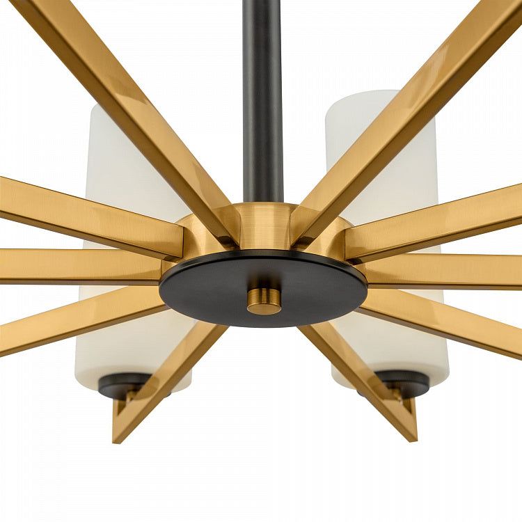 Maytoni Fortano 6/8/10Lt Centre Ceiling Light - Brass & White Finish, IP20 - Cusack Lighting