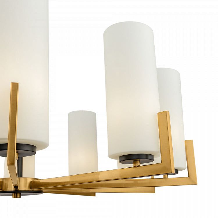 Maytoni Fortano 6/8/10Lt Centre Ceiling Light - Brass & White Finish, IP20 - Cusack Lighting