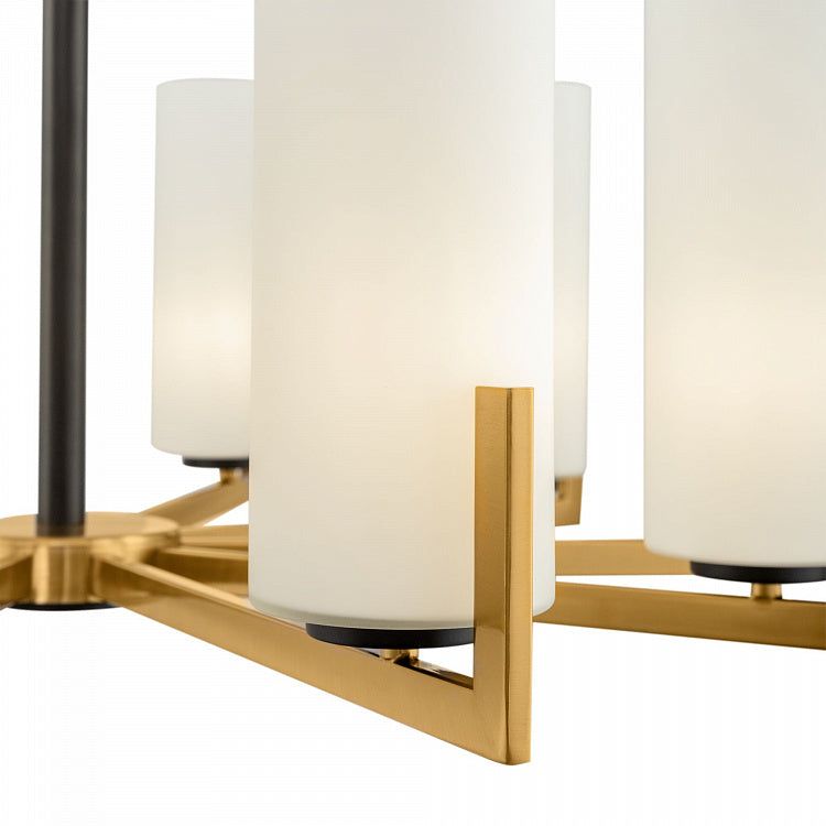 Maytoni Fortano 6/8/10Lt Centre Ceiling Light - Brass & White Finish, IP20 - Cusack Lighting