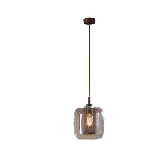 Fox Chocolate 1Lt Single Pendant Medium/Large Lamp