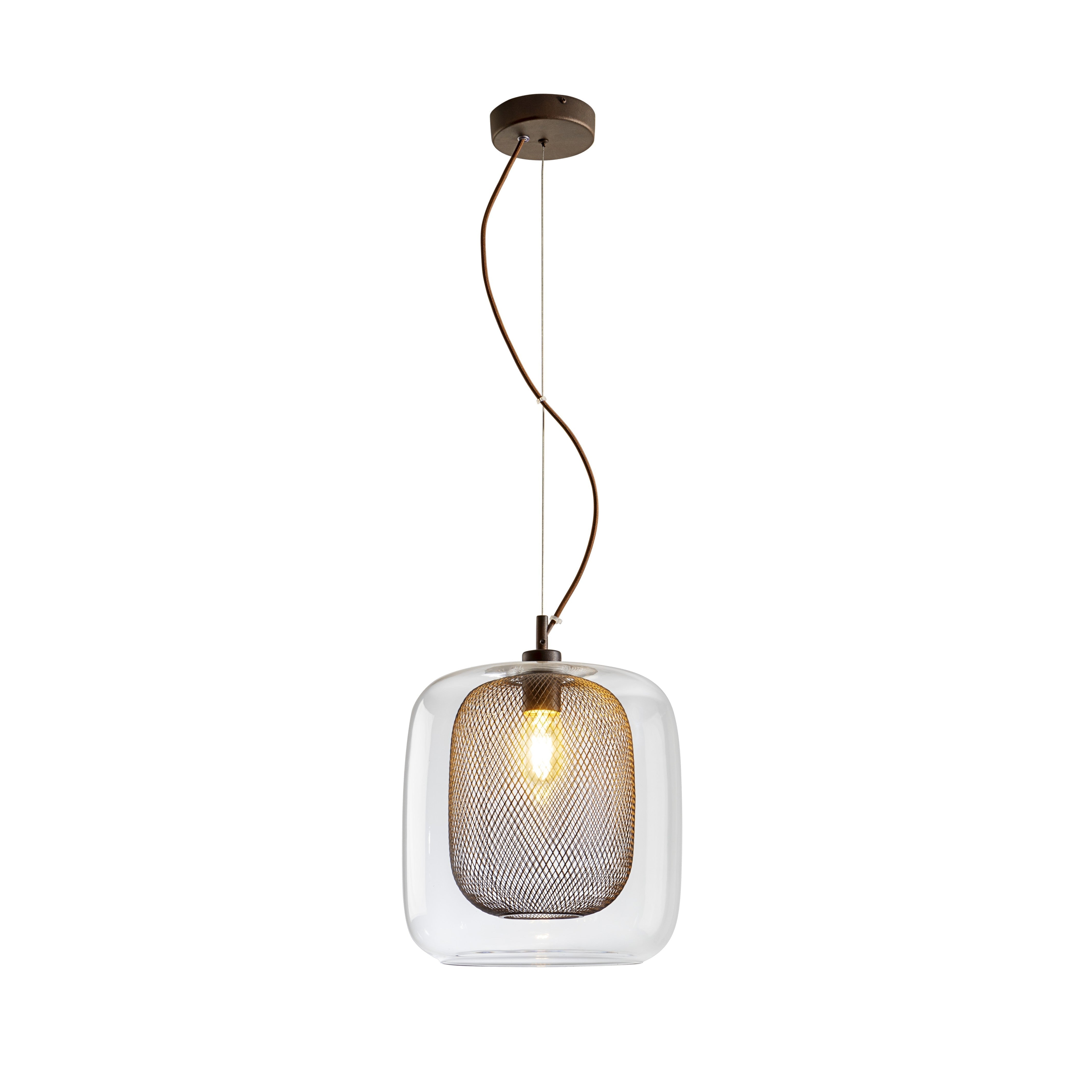 Fox Chocolate 1Lt Single Pendant Medium/Large Lamp