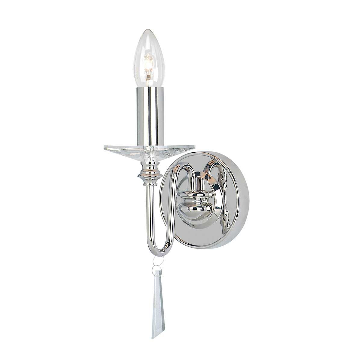 Finsbury Park 1/2Lt Wall Light - Polished Nickel IP20 E14