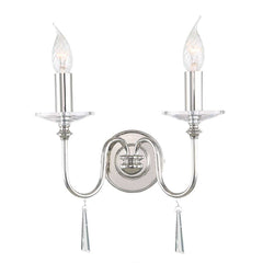 Finsbury Park 1/2Lt Wall Light - Polished Nickel IP20 E14