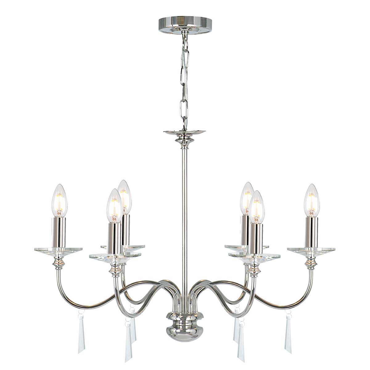 Finsbury 3/6Lt Multi-Arm Pendant - Various Colours