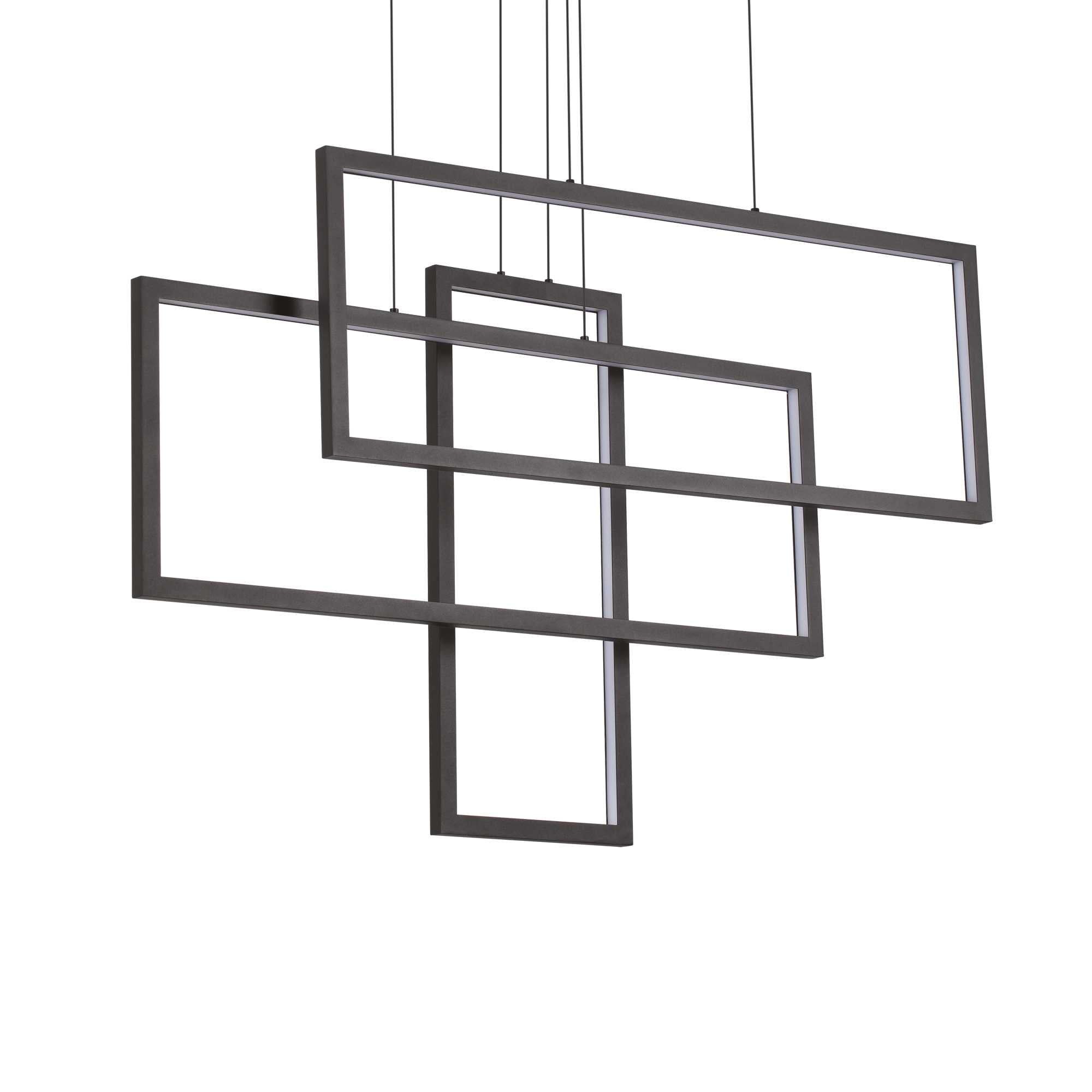 Frame sp rettangolo LED Pendant Lights - Black Finish, IP20