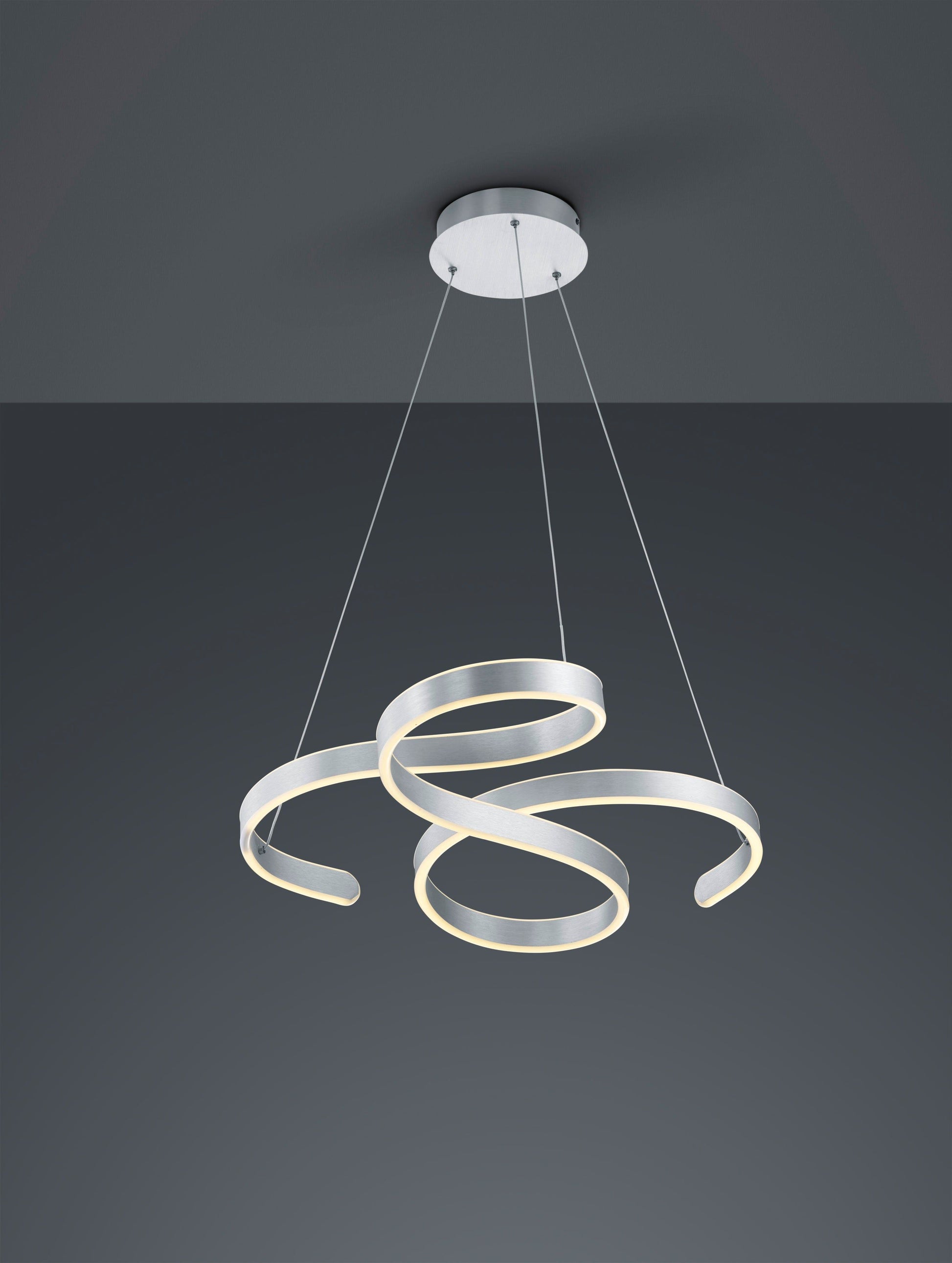 Francis LED Hanging Light - Brushed Aluminium Finish