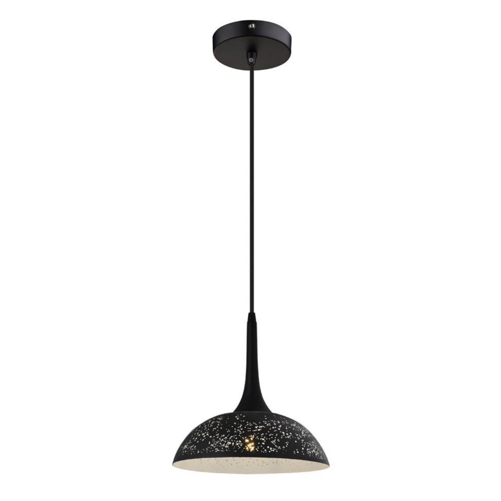 Franklite Perfora 300mm Pendant Black - Cusack Lighting