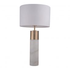 Freya Marble Table Lamp- Satin Chrome/ Antique Brass Finishes