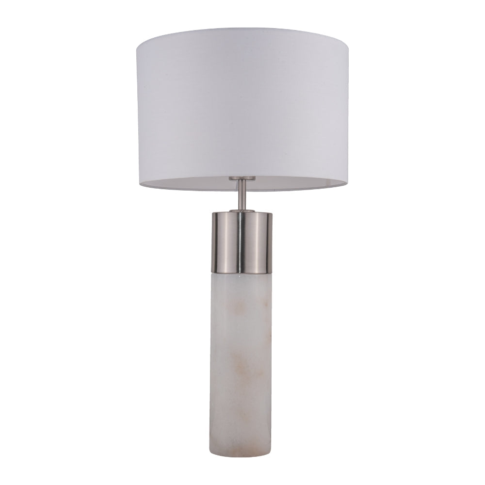 Freya Marble Table Lamp- Satin Chrome/ Antique Brass Finishes
