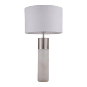 Freya Marble Table Lamp- Satin Chrome/ Antique Brass Finishes