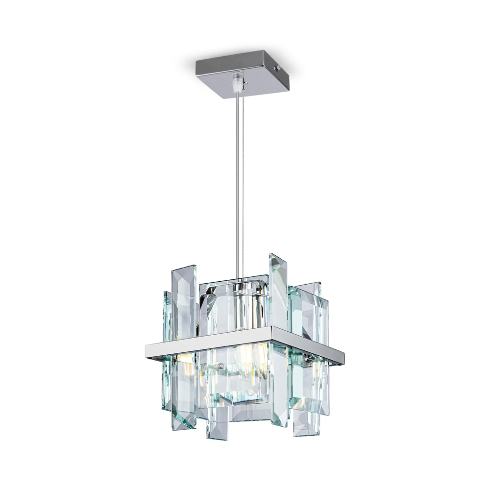 Cerezo 1Lt Crystal Ceiling Light - Chrome Finish