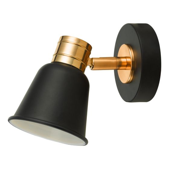 Fry Single Wall Spotlight - Black & Rose Gold