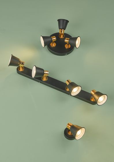 Fry 4Lt Bar Spotlight Black & Rose Gold