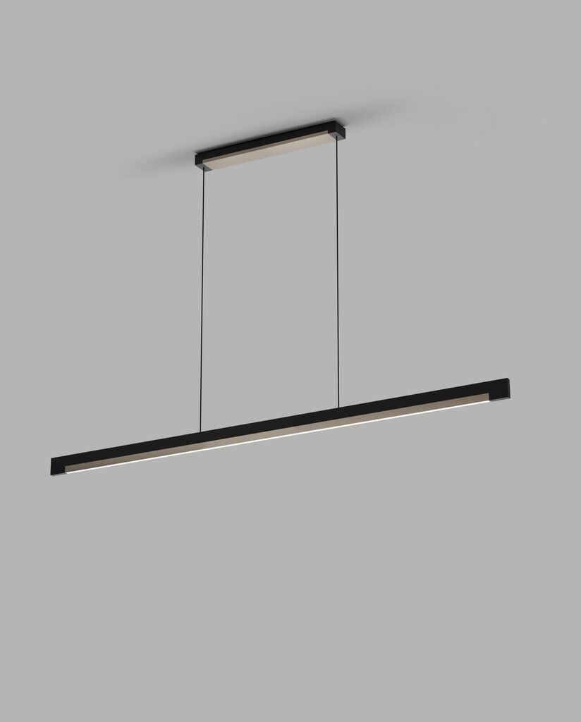Inlay S1400/ S1900  Linear Pendant- Matt Black/Satin Gold & Silver