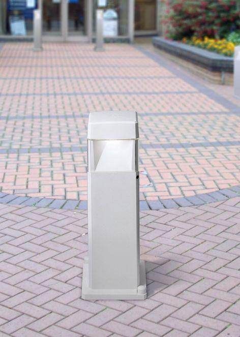FUMAGALLI Elisa Medium/Large Grey/Black Clear LED 10W Bollard Post Light Garden Lights