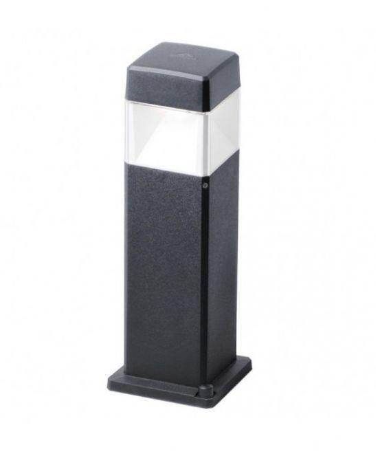 FUMAGALLI Elisa Medium/Large Grey/Black Clear LED 10W Bollard Post Light Garden Lights