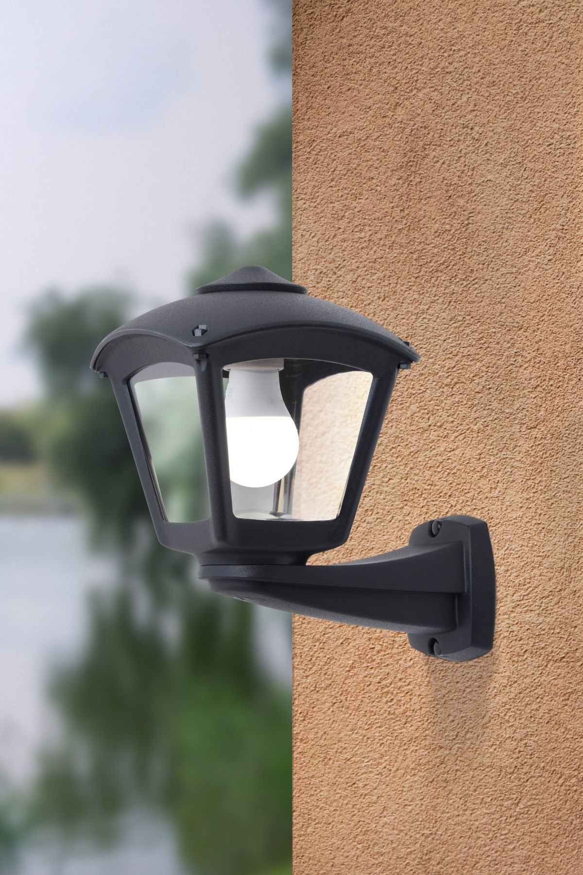 Nardo Roby Black/Grey Outdoor Wall Light IP55