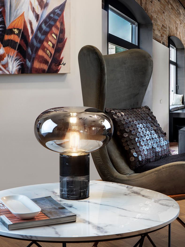 Fungi  Blown Glass Shade Table Light