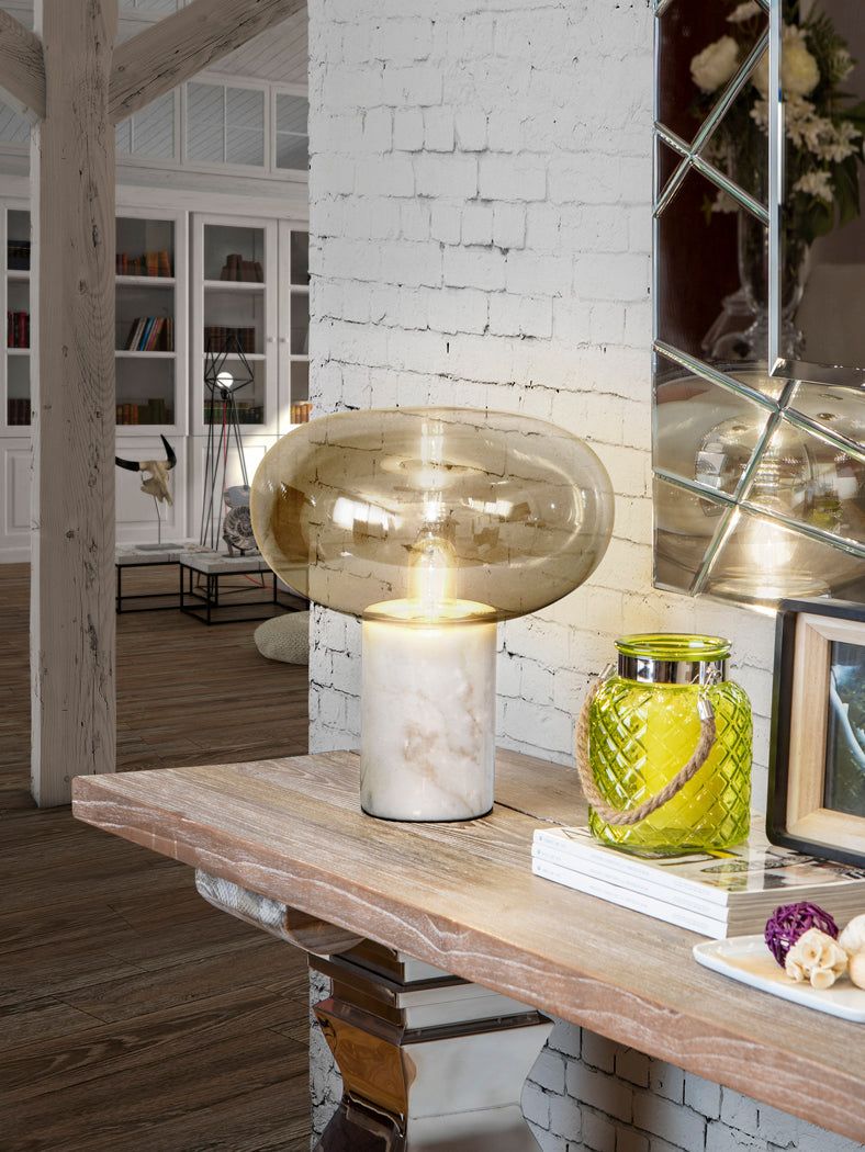 Fungi  Blown Glass Shade Table Light