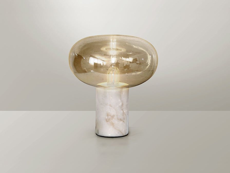Fungi  Blown Glass Shade Table Light