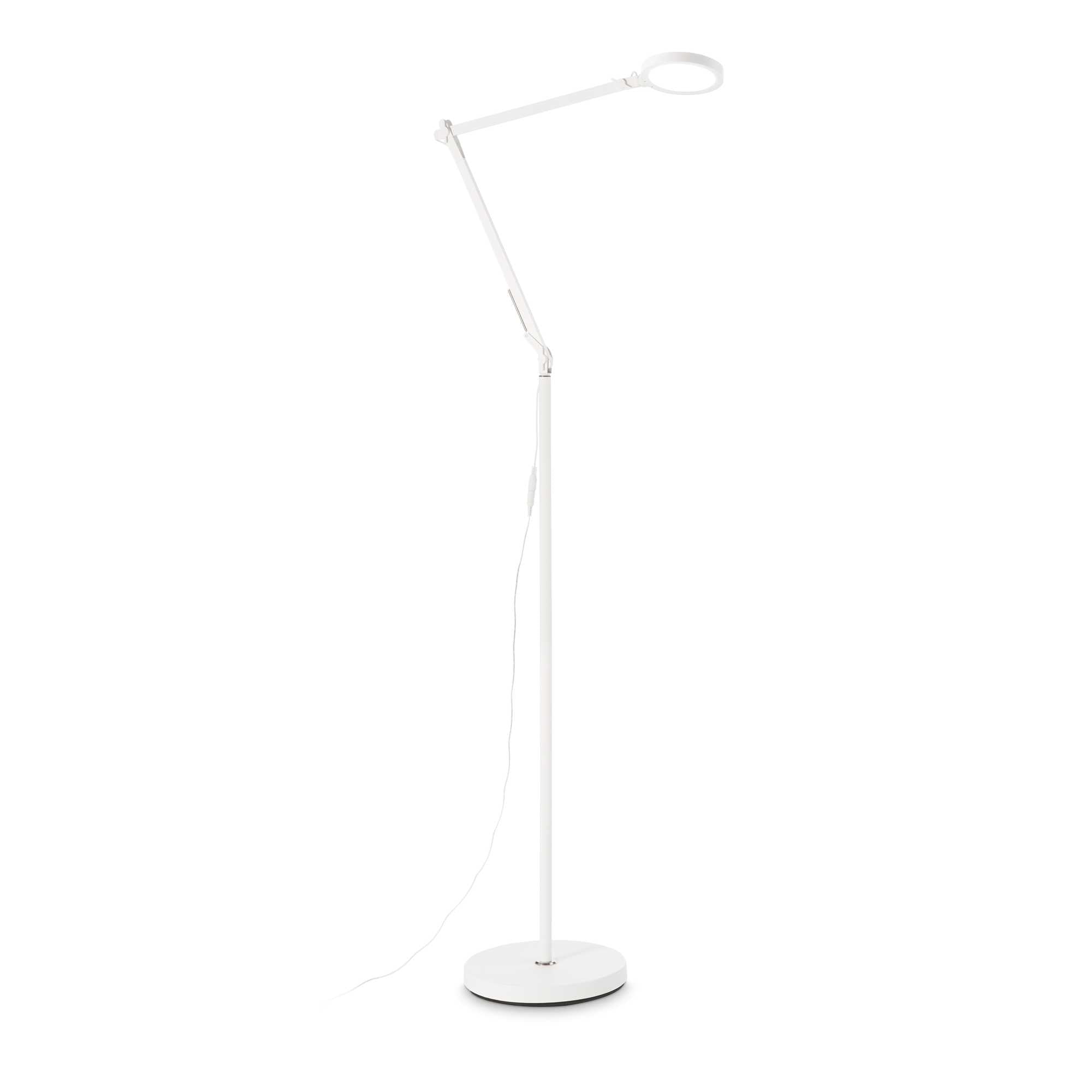 Futura Floor Lamp - Aluminum/White/Black Finish - Cusack Lighting