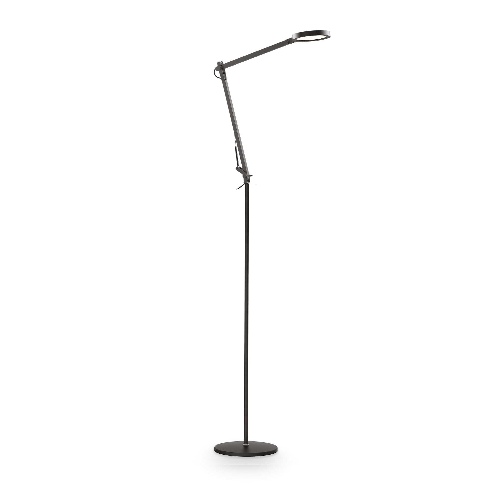 Futura Floor Lamp - Aluminum/White/Black Finish - Cusack Lighting