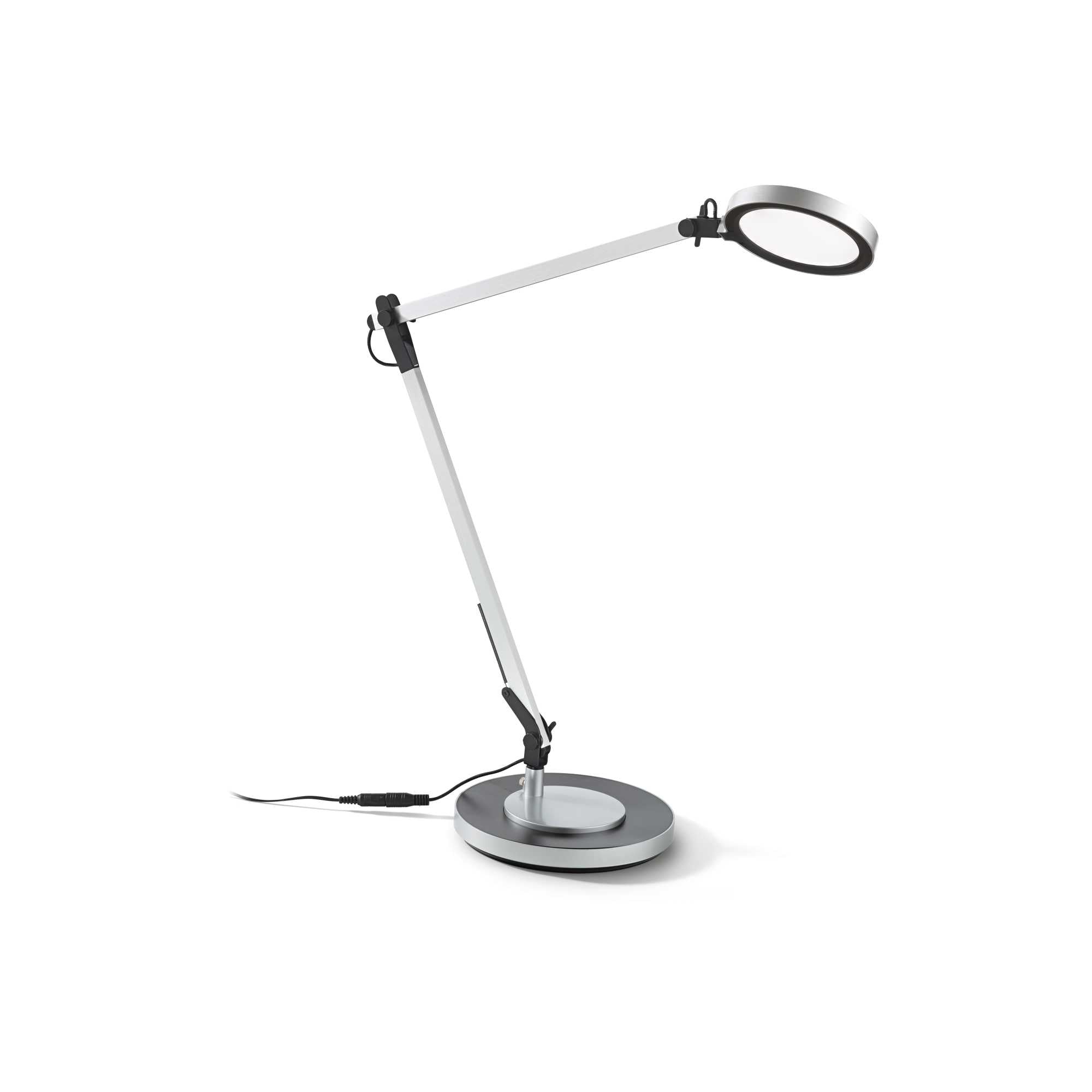 Futura Table Lamp - Aluminum/White/Black Finish - Cusack Lighting