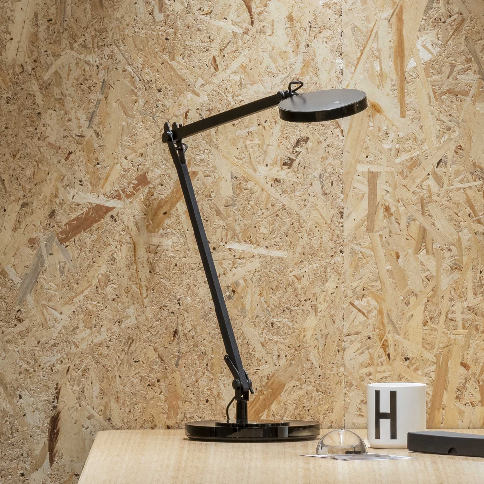 Futura Table Lamp - Aluminum/White/Black Finish - Cusack Lighting
