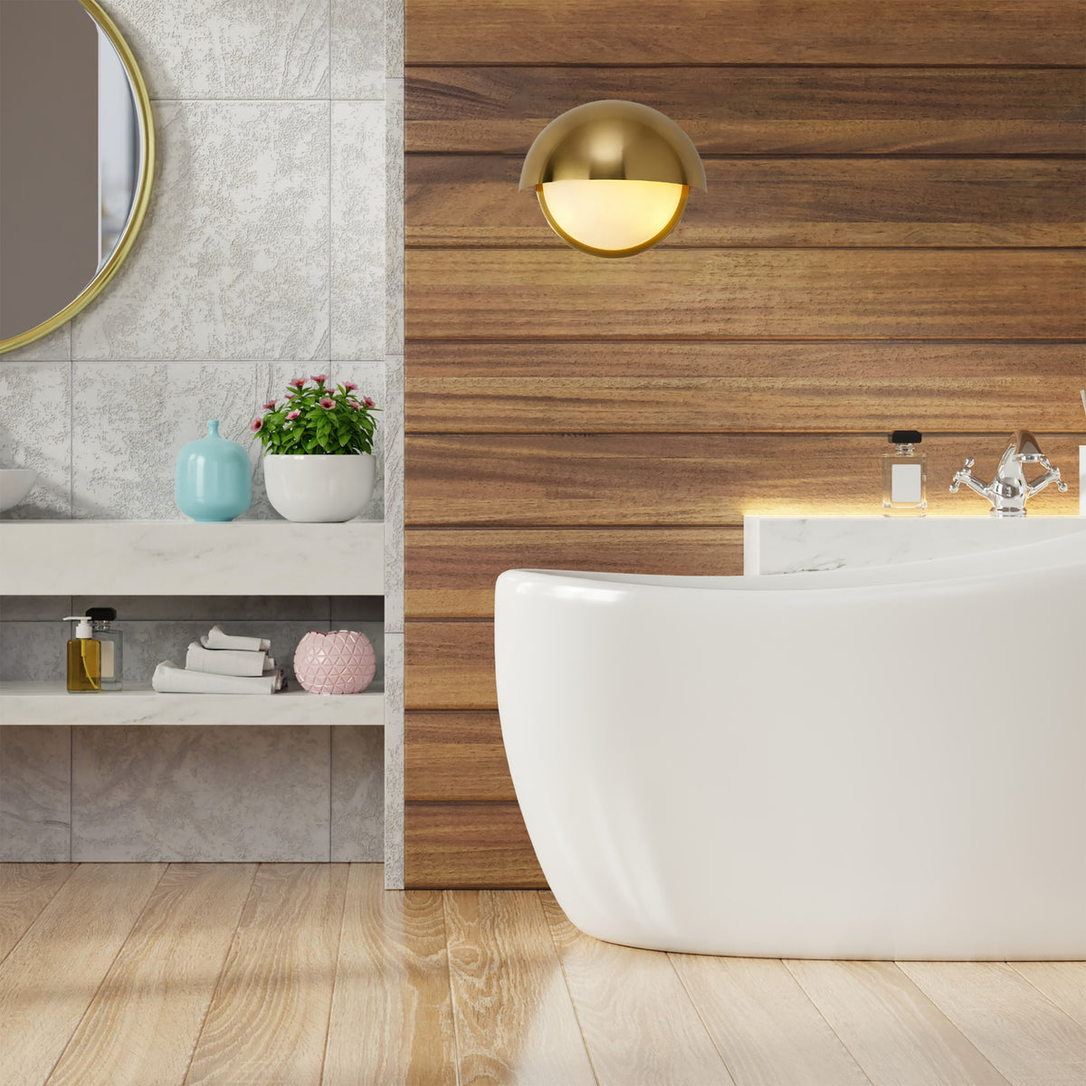 Garnet Bathroom Wall Light IP54- Various Finishes