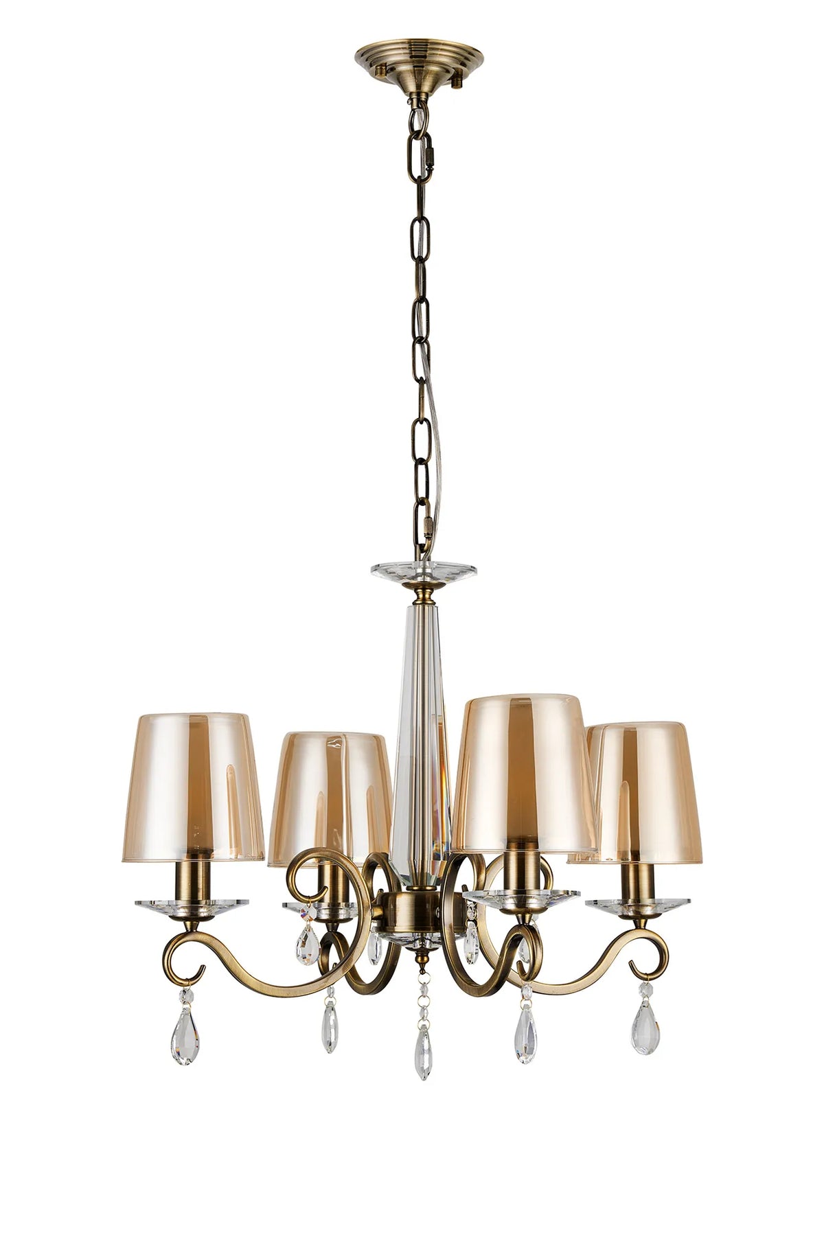 Gracey 4/6/8Lt Chandelier- Various Finishes with Glass Shades