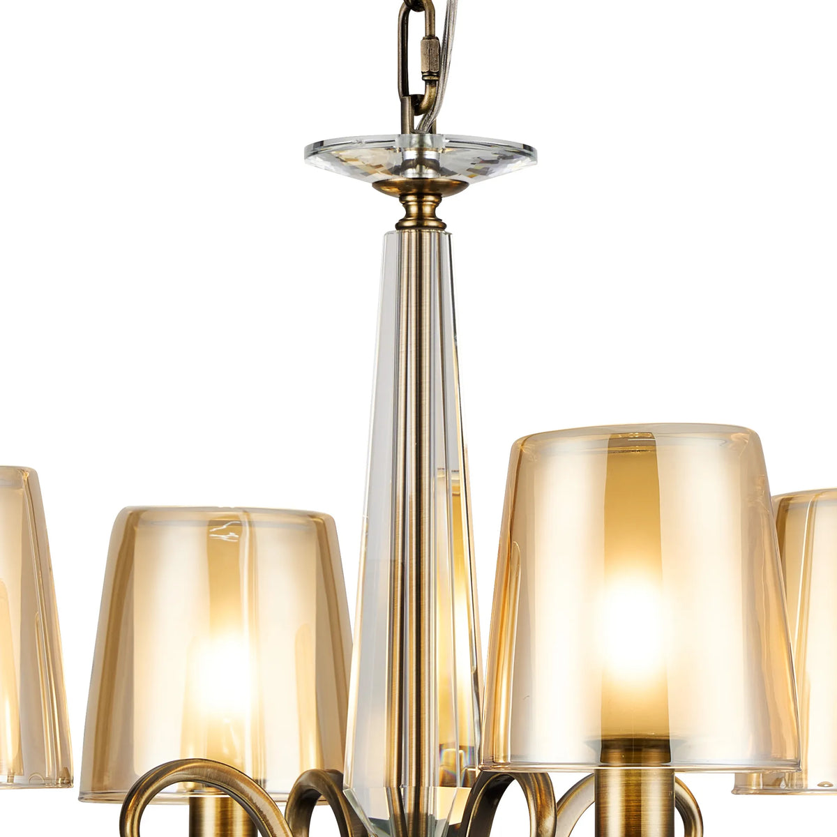 Gracey 4/6/8Lt Chandelier- Various Finishes with Glass Shades