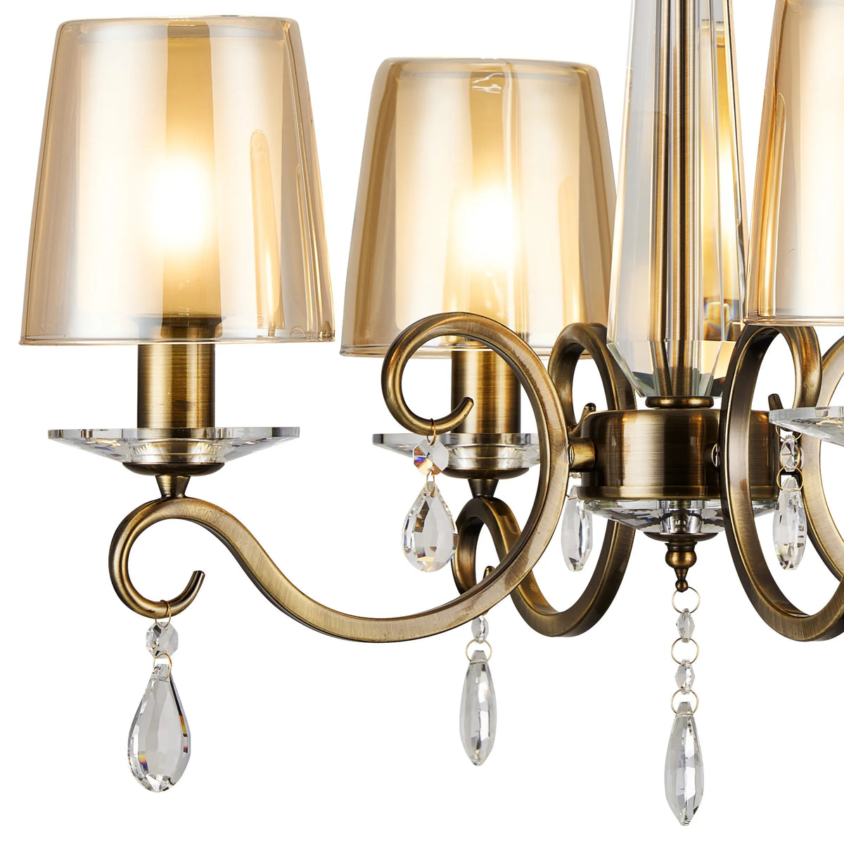 Gracey 4/6/8Lt Chandelier- Various Finishes with Glass Shades