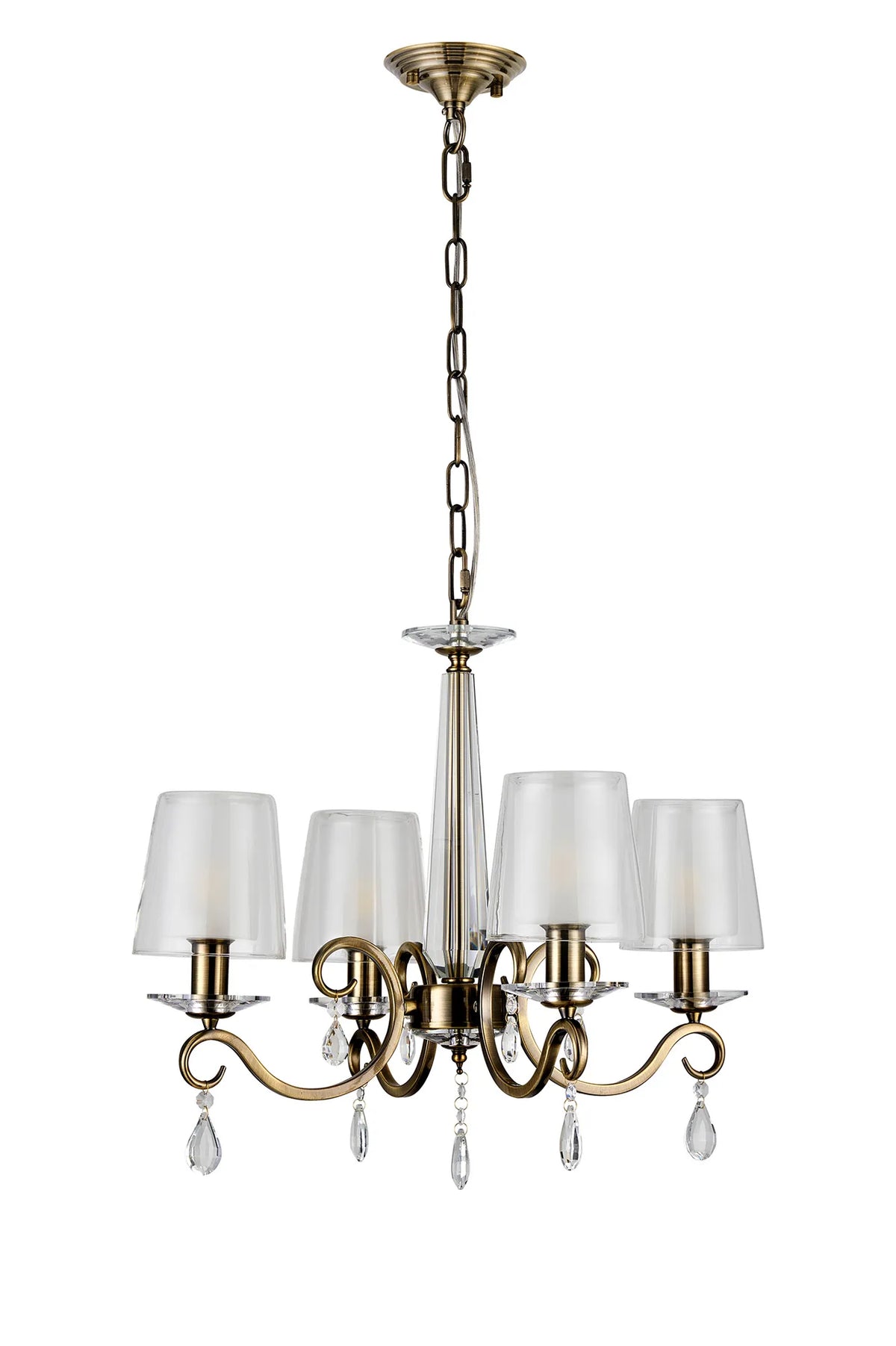 Gracey 4/6/8Lt Chandelier- Various Finishes with Glass Shades