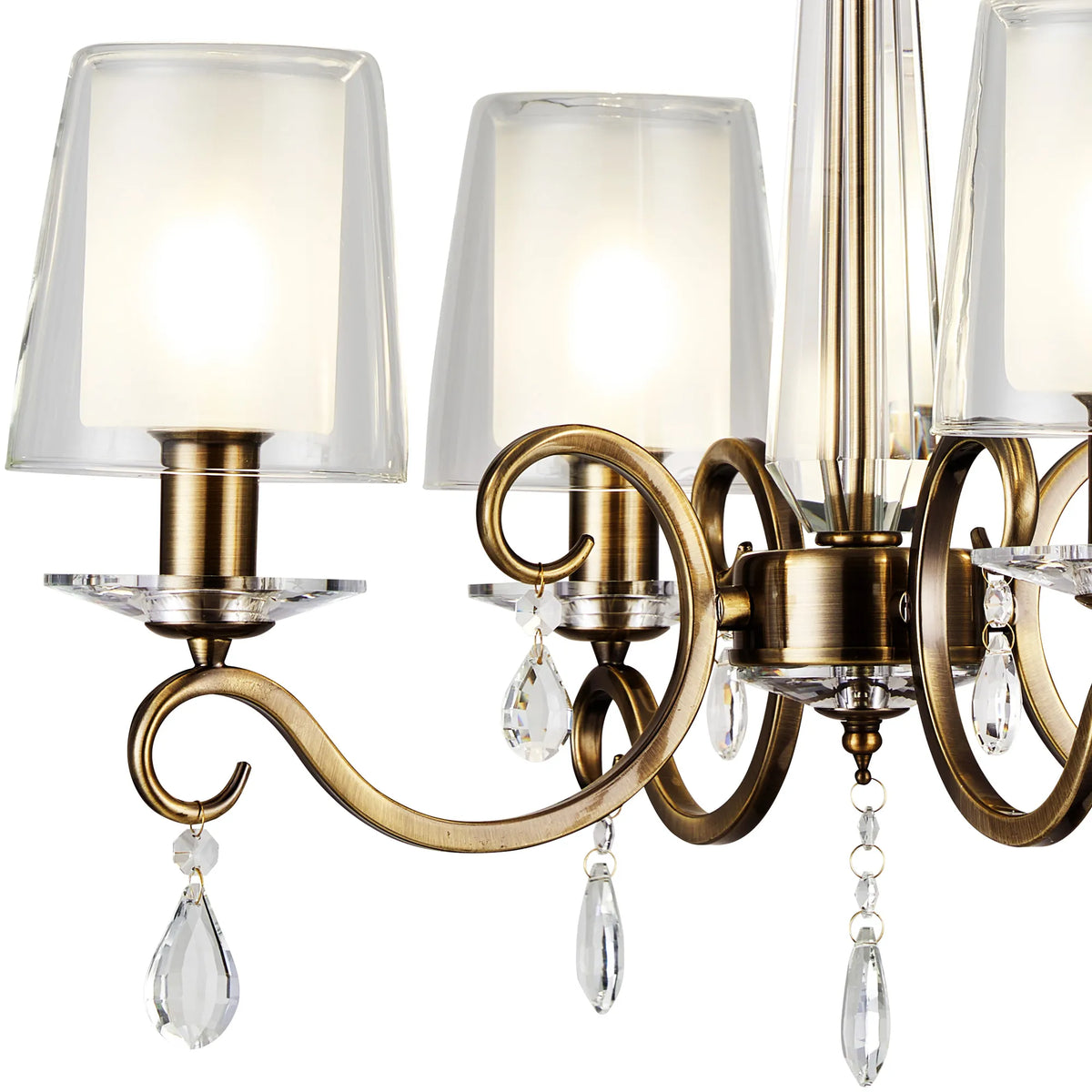 Gracey 4/6/8Lt Chandelier- Various Finishes with Glass Shades