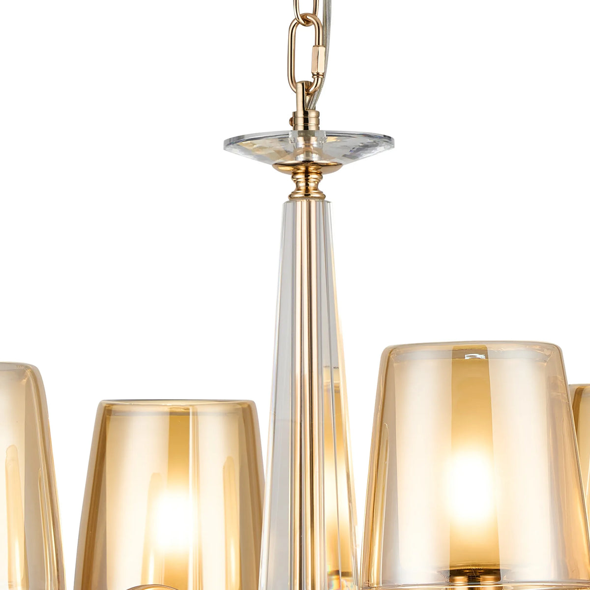 Gracey 4/6/8Lt Chandelier- Various Finishes with Glass Shades